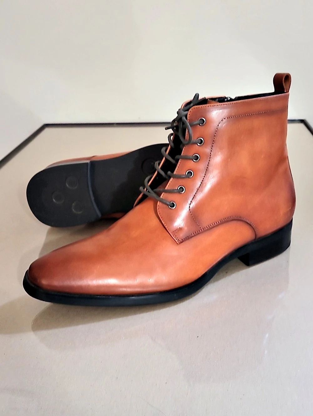 GIFENNSE Mens Chukka Boots Mens Dress Boots Oxford Leather Boots Famal Chelsea